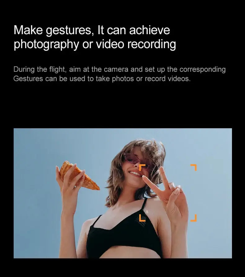 User demonstrating gesture control for photography with the New E88 RC Drone 4K professional.