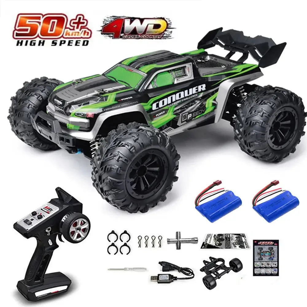75KMH or 50KMH 4WD RC Car with LED Remote Control Cars# 1:16 75KM/H or 50KM/H 4WD RC Car with LED Remote Control Cars Experience high-performance off-road racing with this dual-speed 4WD RC car, engineered for both competitive enthusiasts and casual drive