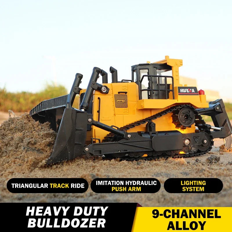 HUINA 1554 RC Bulldozer Remote Controlled Truck Tractor