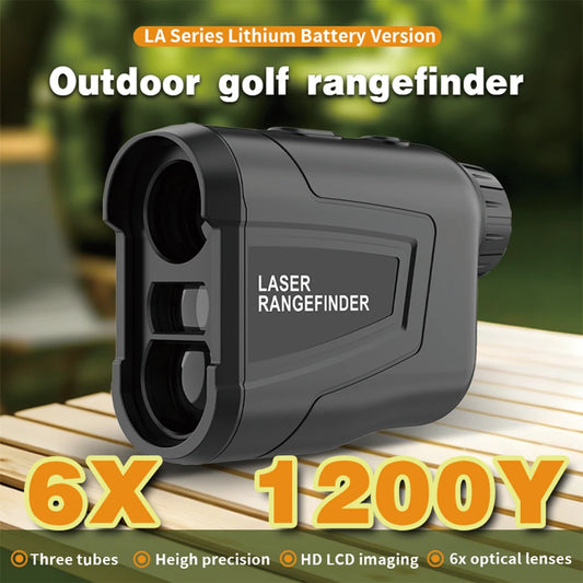 USA Stock 6X Golf Laser Rangefinder an outdoor golf rangefinder with 6X magnification and precise laser technology.