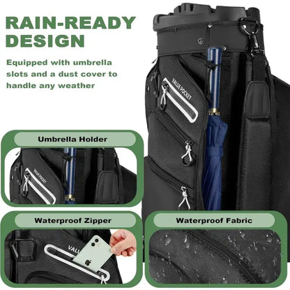 14-Way Golf Cart Bag, Premium Full Length Golf Bag Sportsman Specialty Products