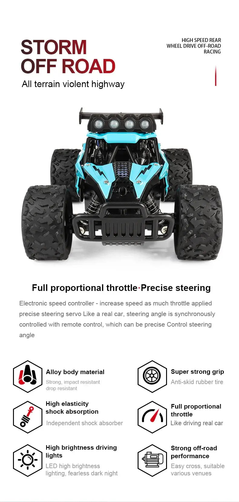 116 RC Car Remote Control Car featuring off-road design and detailed specifications for enhanced performance