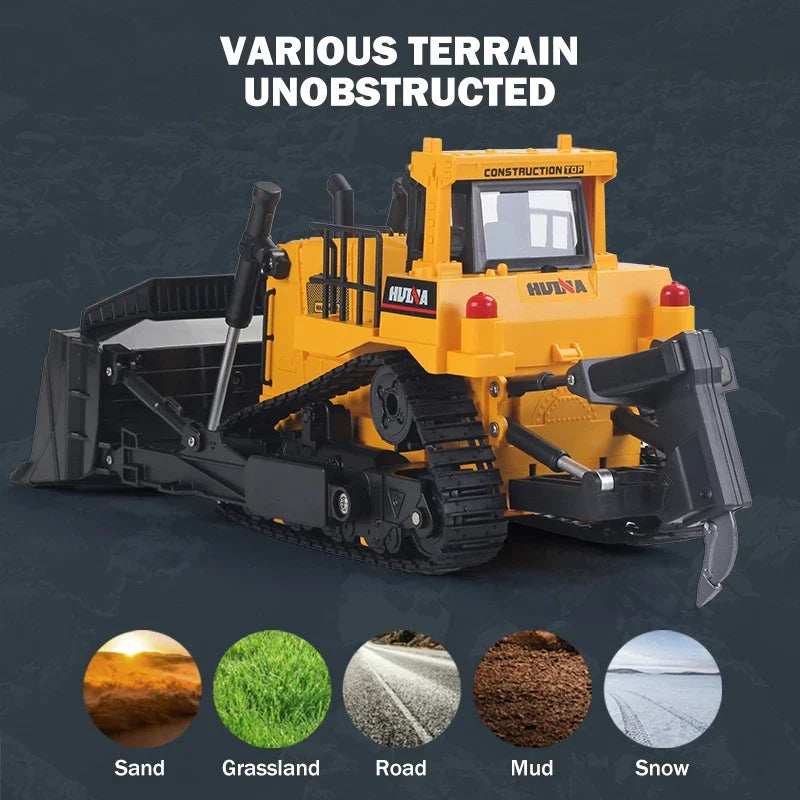 HUINA 1554 RC Bulldozer Remote Controlled Truck Tractor