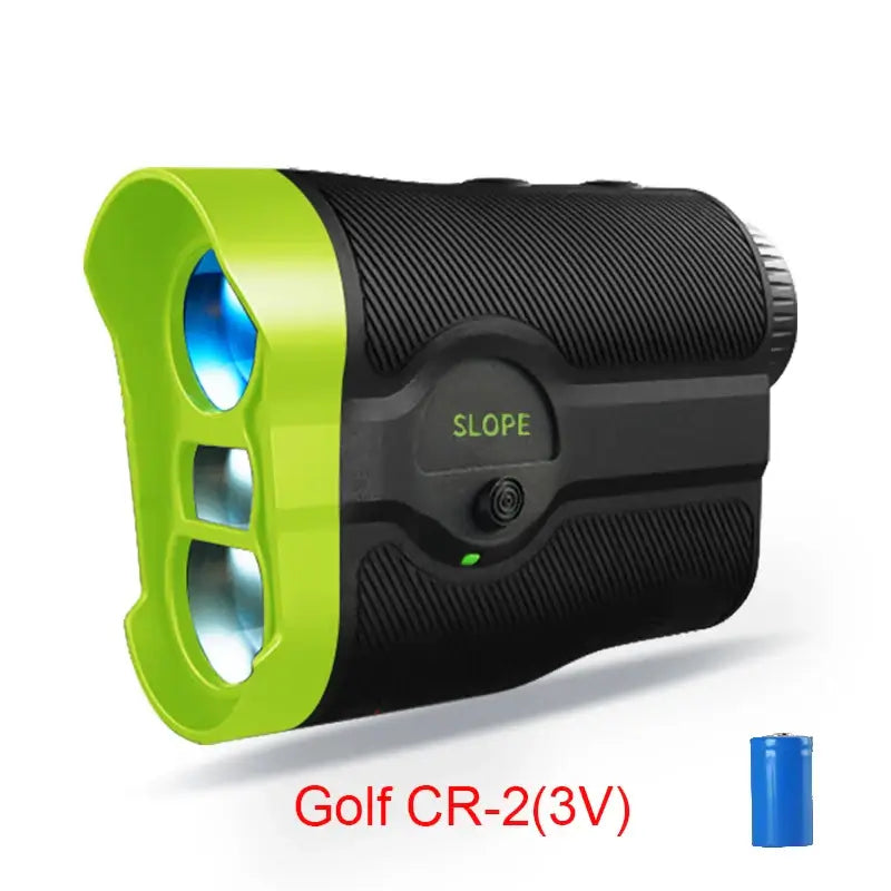 Golf laser rangefinder with slope distance Telescope featuring a sleek, ergonomic design and battery included.