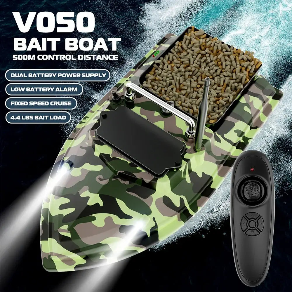 RC Fishing Bait Boat,2KG Load,500M Control, Low Battery ,VX Sportsman Specialty Products