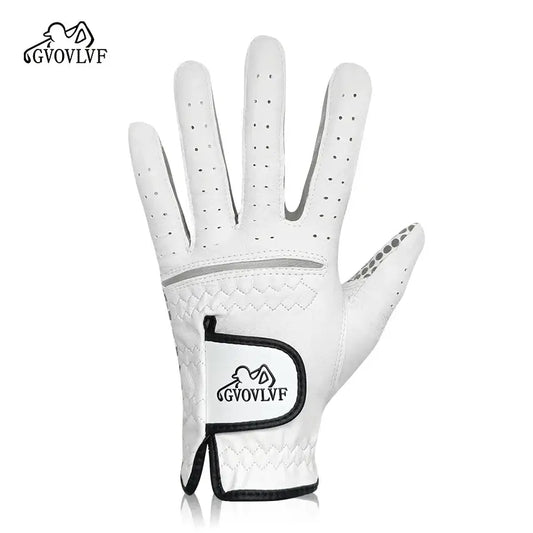 Golf glove Genuine Sheepskin Leather for Men - White# Golf Glove – Genuine Sheepskin Leather for Men Engineered for serious golfers, this premium men's golf glove features genuine sheepskin leather construction that delivers superior grip and tactile feed
