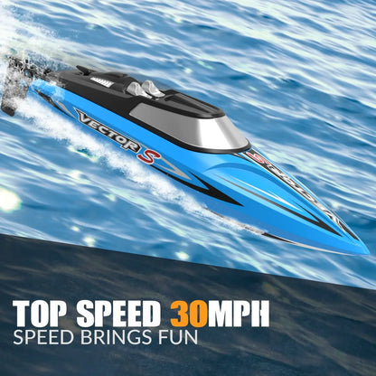 VOLANTEXRC RC Boat Racing High Speed Boat Control 2.4GHZ 48kmhExperience high-performance RC boating with the VOLANTEXRC Racing Boat, engineered for speed enthusiasts and competitive pilots. This 2.4GHz remote-controlled vessel delivers impressive 48 km/h