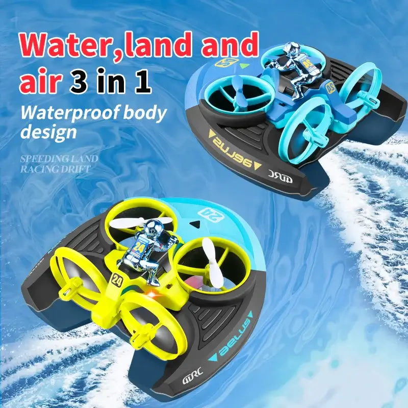 Mini RC Drone Altitude Hold Headless Mode 3 in 1 Experience hands-free flight with this compact RC drone featuring altitude hold technology that maintains stable hovering without manual adjustment. The headless mode eliminates orientation confusion, allow