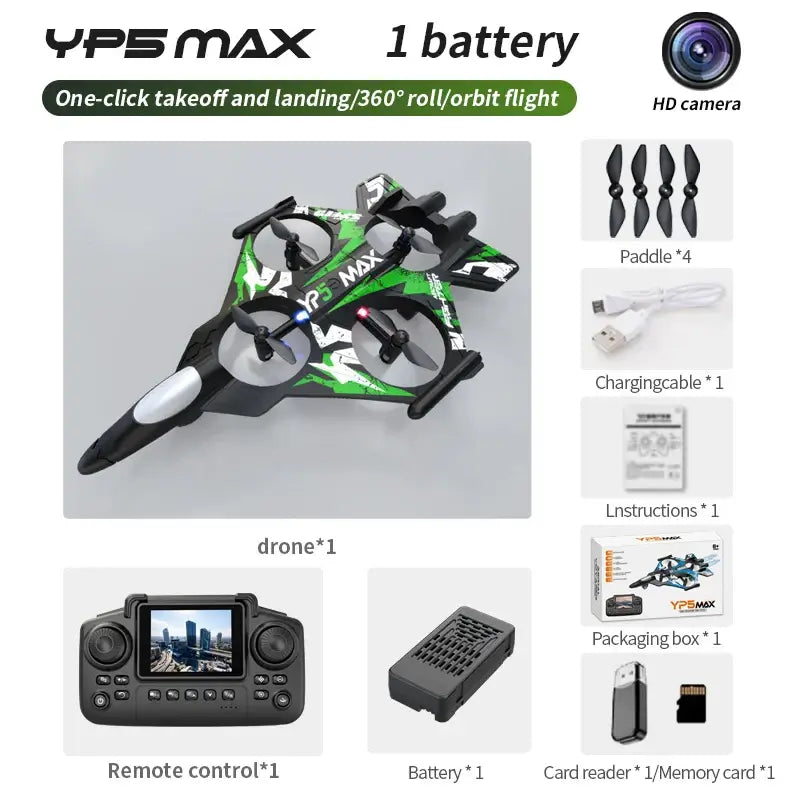 Foam plane 2.4G wifi RC fighter jet stunt rolling LED color light