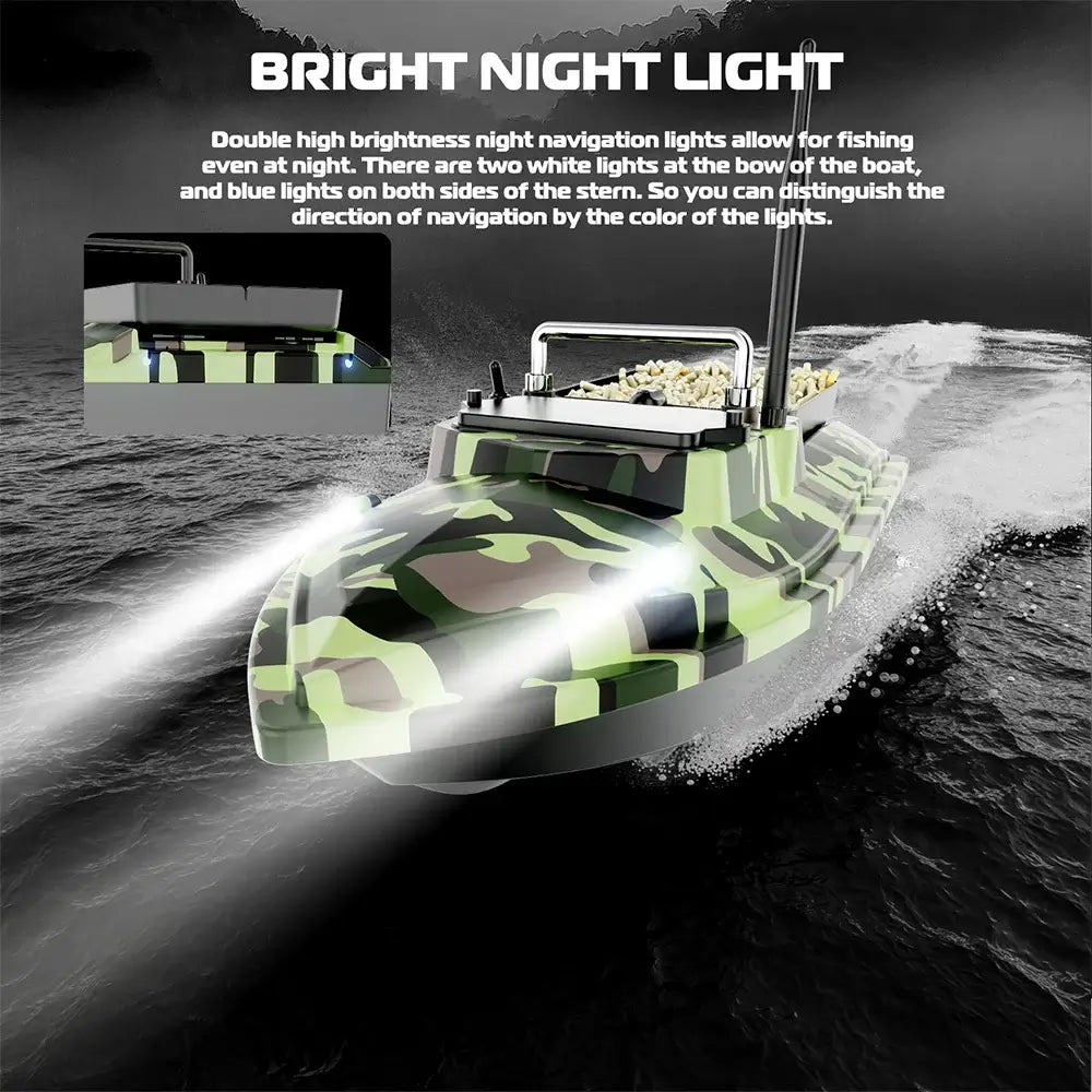 RC Fishing Bait Boat,2KG Load,500M Control, Low Battery ,VX Sportsman Specialty Products
