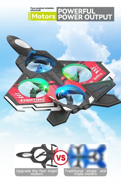 S98 RC Aircraft Fighter LED Light 2.4G 4CH 4 Axis Automatic Balance Sportsman Specialty Products