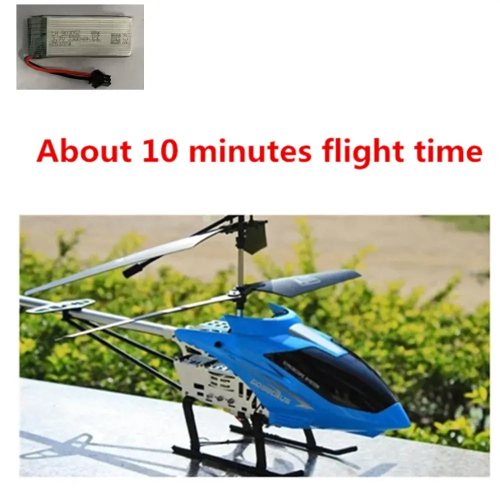 RC Helicopter 80cm Extra Large with battery, showcasing about 10 minutes flight time outdoors.