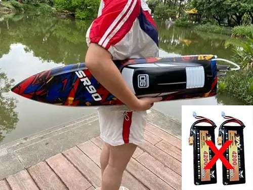 31.5" Large Remote Control Boat for Adults 798-4P Pro Brushless Speedboat 80km/h+ , Two 5200 mAh Battery for Power at Same time, Sportsman Specialty Products