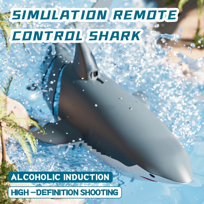 S6 2.4G Electric Remote Control Diving Shark Whale Water Spray Toy Swimming Pool Bathing RC Boat Toys for Boys Baby Children Sportsman Specialty Products