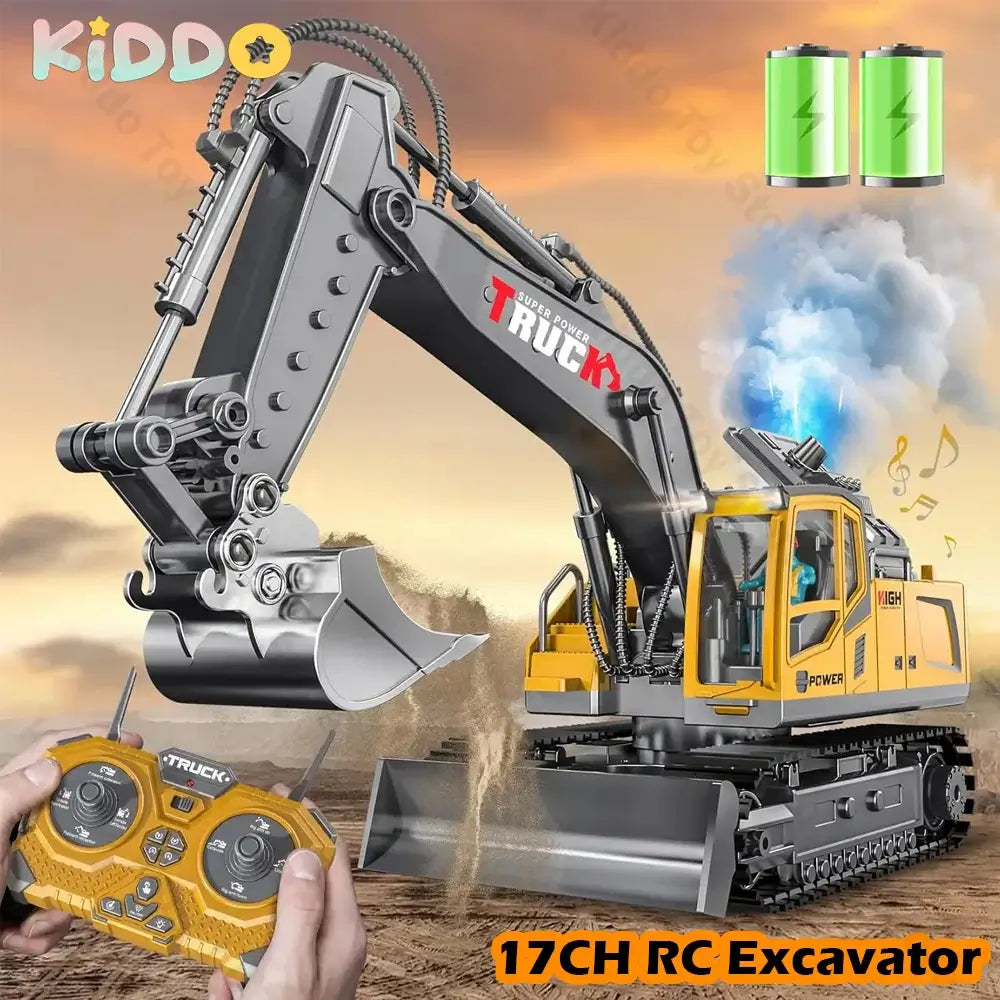RC Excavator 17CH Remote Control Truck 2.4G RC Crawler Sportsman Specialty Products