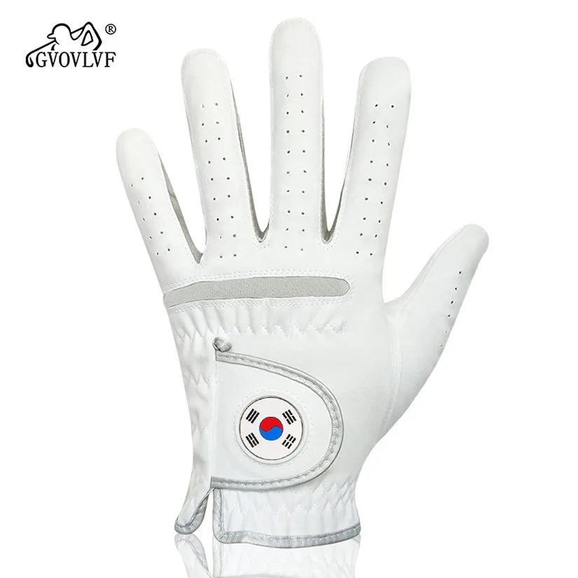 breathable golf gloves with magnetic marker Men's Golf Glove