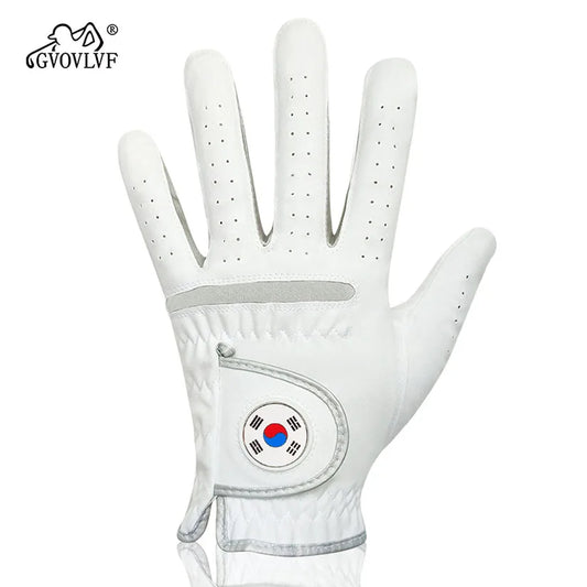 breathable golf gloves with magnetic marker Men's Golf Glove