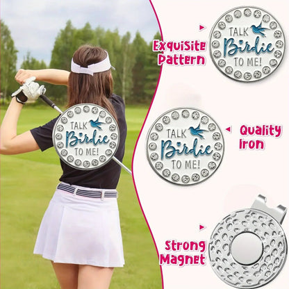 Talk Birdie to Me Golf Ball Markers with a Magnetic Hat Clip Sportsman Specialty Products