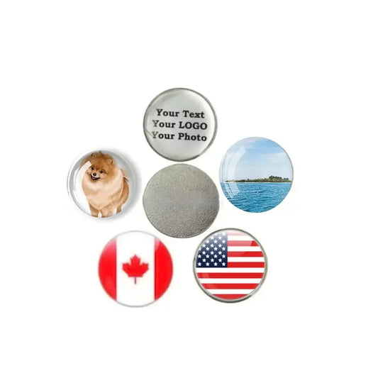 10pcs Custom Logo Golf Ball Marker Personalized Design Picture Golf