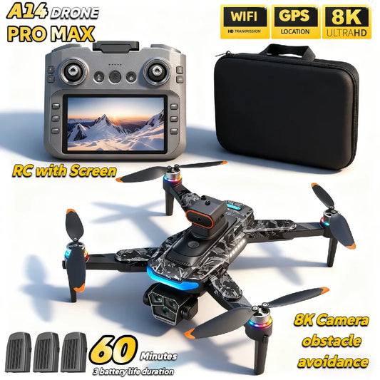 For Genuine A14 Pro Max GPS Brushless 8K Three Camera Obstacle Avoidance