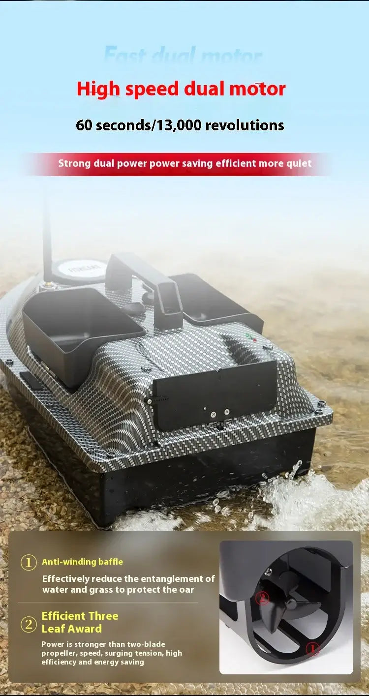 Rc Bait Boat 500m Auto Driving Return V900 Gps 40 Points Sonar Sportsman Specialty Products
