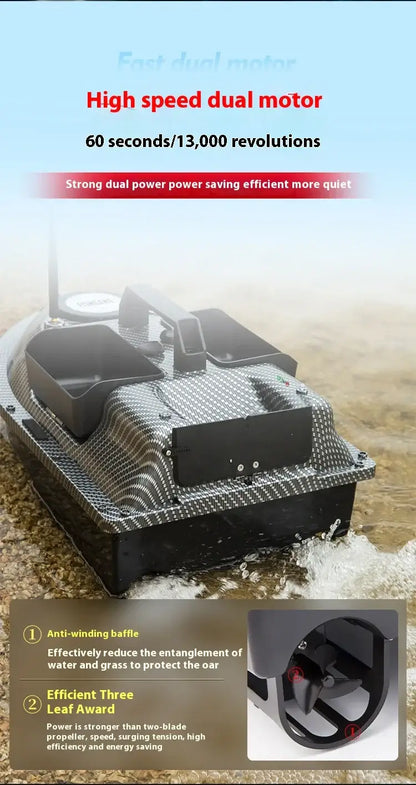 Rc Bait Boat 500m Auto Driving Return V900 Gps 40 Points Sonar Sportsman Specialty Products