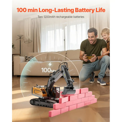 VEVOR 2.4G Rc Excavator 1:20 Scale with Lights & Sounds Construction Vehicle Sportsman Specialty Products