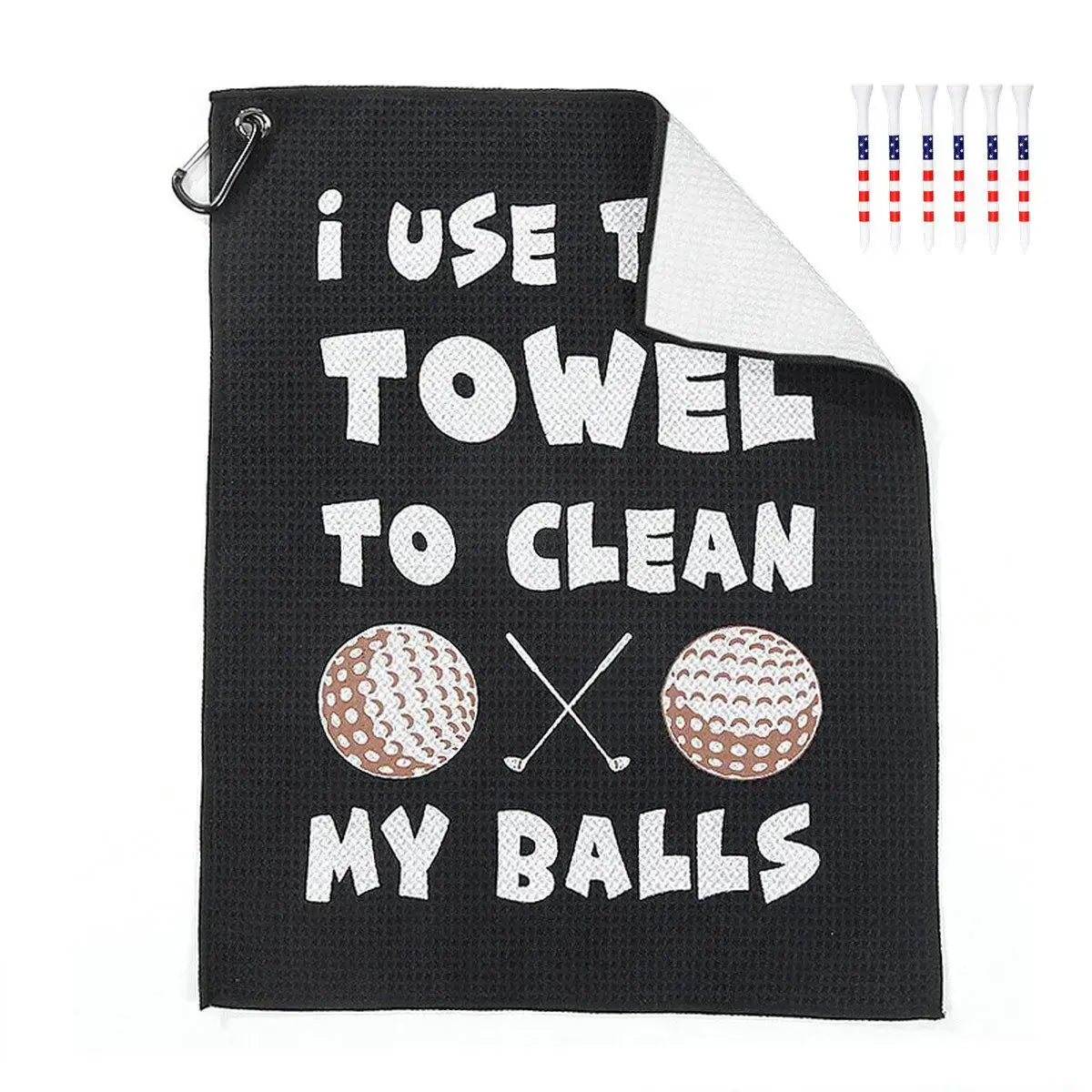 40x60cm Golf Towel With Hook I Use This Towel Clean My Ball Pattern Sportsman Specialty Products