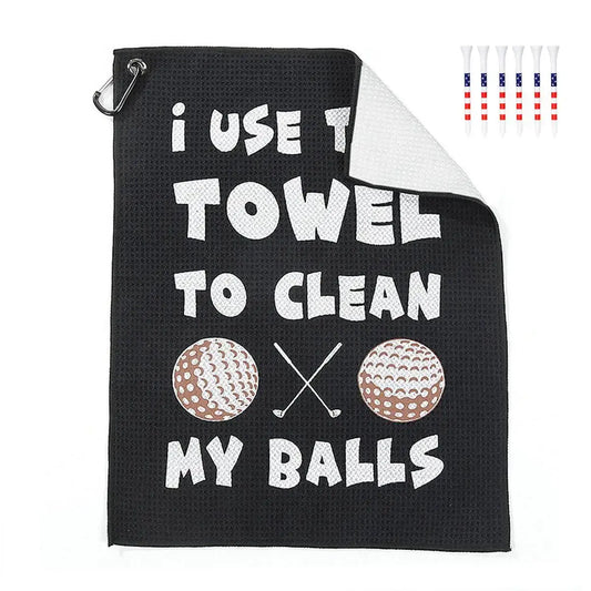 40x60cm Golf Towel With Hook I Use This Towel Clean My Ball Pattern Sportsman Specialty Products
