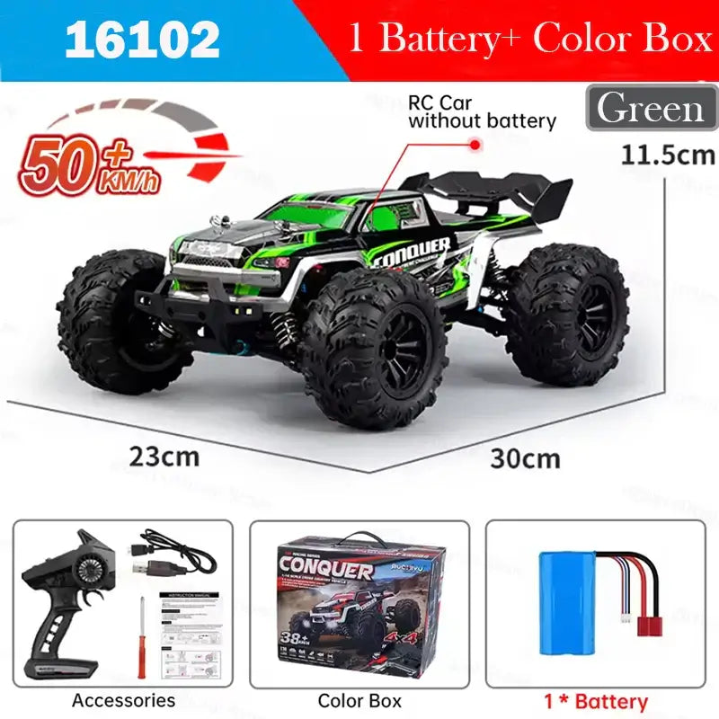 Top 16102 RC Cars 2.4G 390 Moter High Speed Racing With LED 4WD DriftRC Cars High Speed 4WD Drift & LED Fun