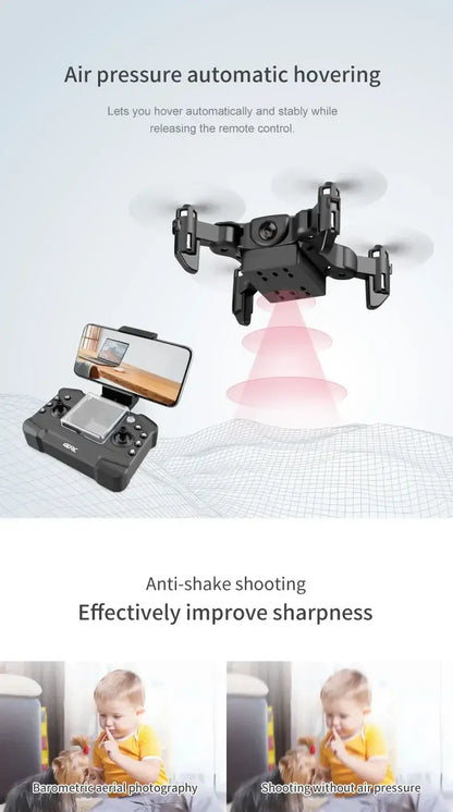 Xiaomi V2 Mini Drone Professional 8k Hd Camera 5g Wifi Fpv Air Pressure Sportsman Specialty Products