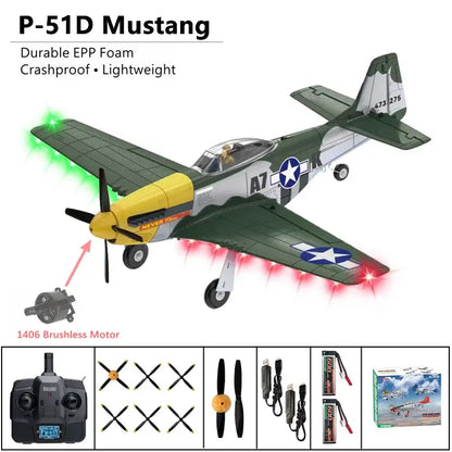  RC Plane P51D Mustang RTF5CH 3D/6G Fixed-Wing Airplane -