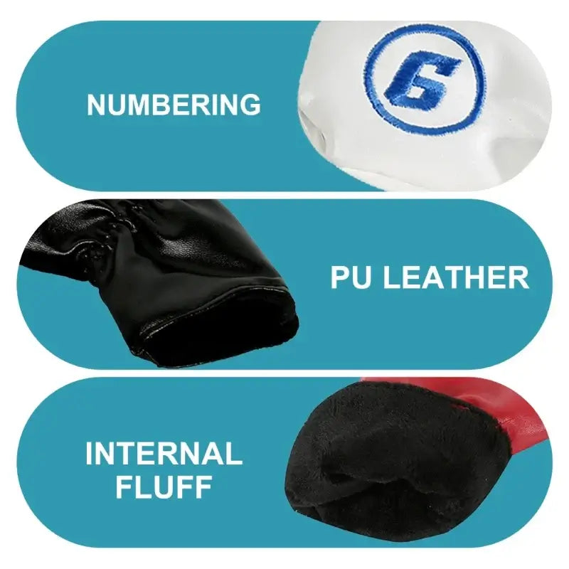 Golfs Iron Cover Iron Head Cover Golfs Head Cover Color PU Leathers Sportsman Specialty Products