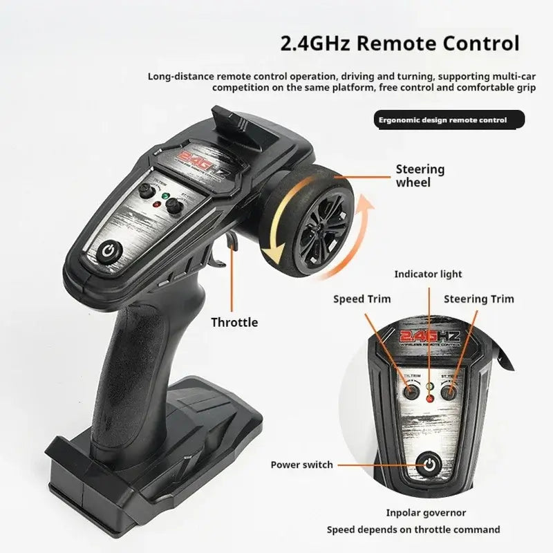 High-Speed RC Car Toy - Electric Off-Road Racing 4WD Proportional Control 75-100km/h Sportsman Specialty Products