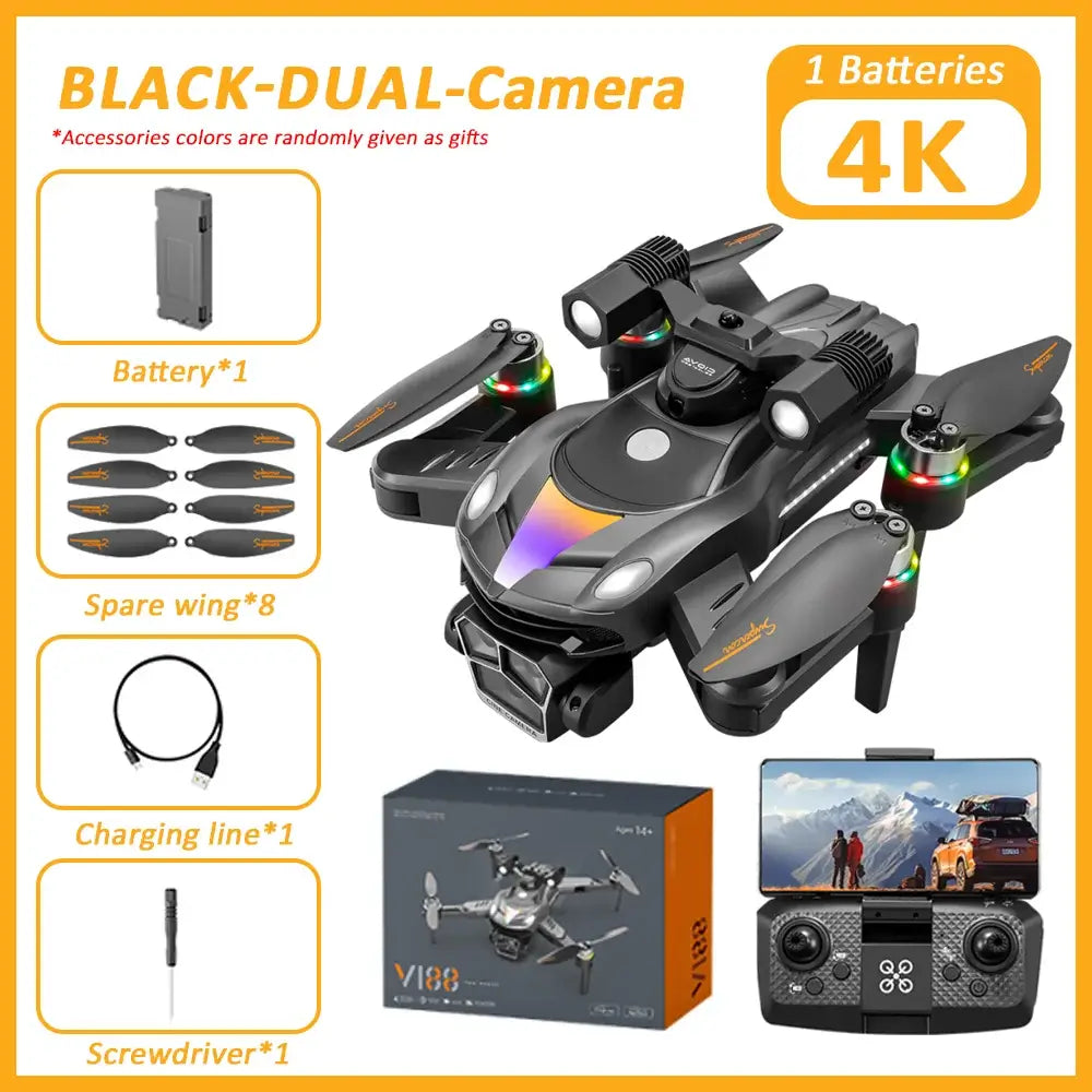 KBDFA V188 Drone 8K HD Aerial Professional Dual Cameras Optical Sportsman Specialty Products