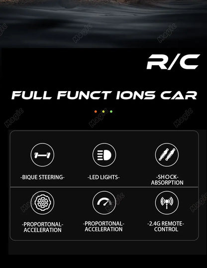 RC Car 2.4Gh Model With LED Lights 2WD High Speed