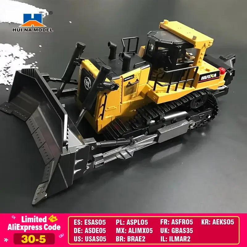 HUINA 1554 RC Bulldozer Rc Bagger Crawler Excavator