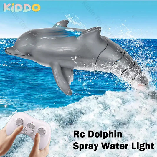 Rc Dolphin Whale Spray Water Light Shark Toy Remote Controlled Boat Sportsman Specialty Products