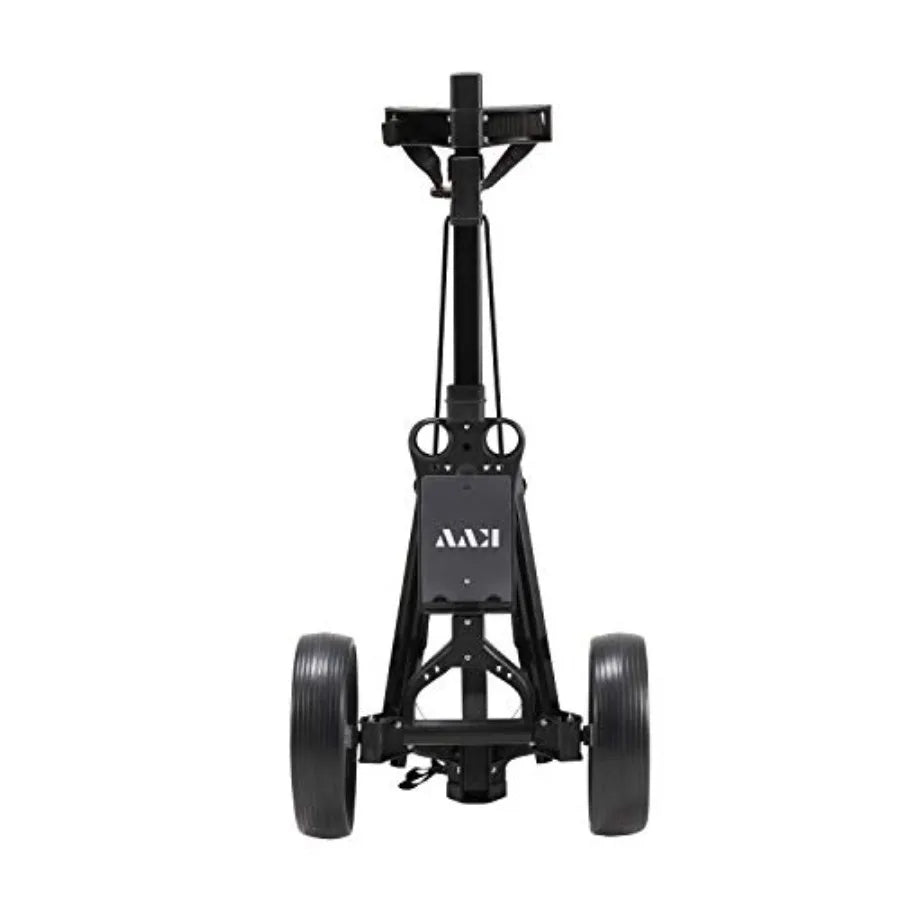 2-wheel aluminum frame golf push cart with sturdy design and durable wheels for easy transport.