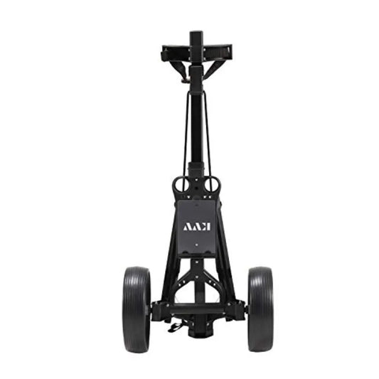 2-wheel aluminum frame golf push cart with a sleek design and durable aluminum structure.