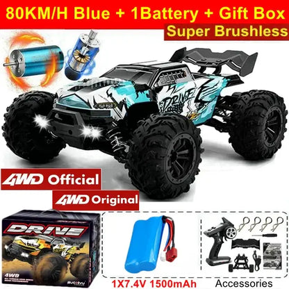 4WD 1:16 80KM/H Super Brushless 50KM/H Brushed RC Car 4x4 Sportsman Specialty Products