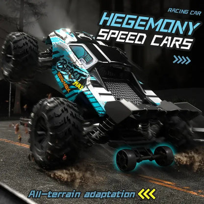 High speed remote control car with all-terrain adaptation, featuring Hegemony speed car design for racing enthusiasts.
