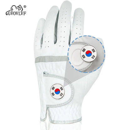 breathable golf gloves with magnetic marker Men's Golf Glove
