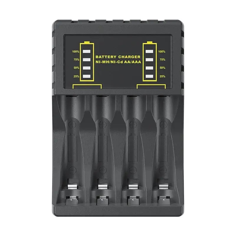 Battery Charger 4 Slots Intelligent LED with LED indicators for charging AA and AAA batteries