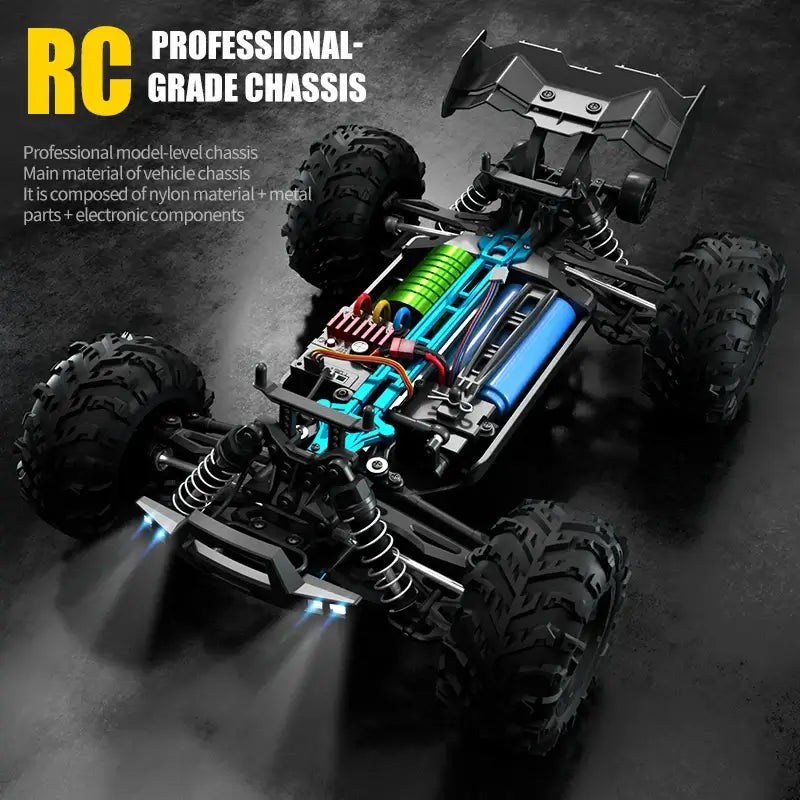 WLtoys 16101 Pro 1:16 75KM/H 4WD RC Car With LED Light Sportsman Specialty Products