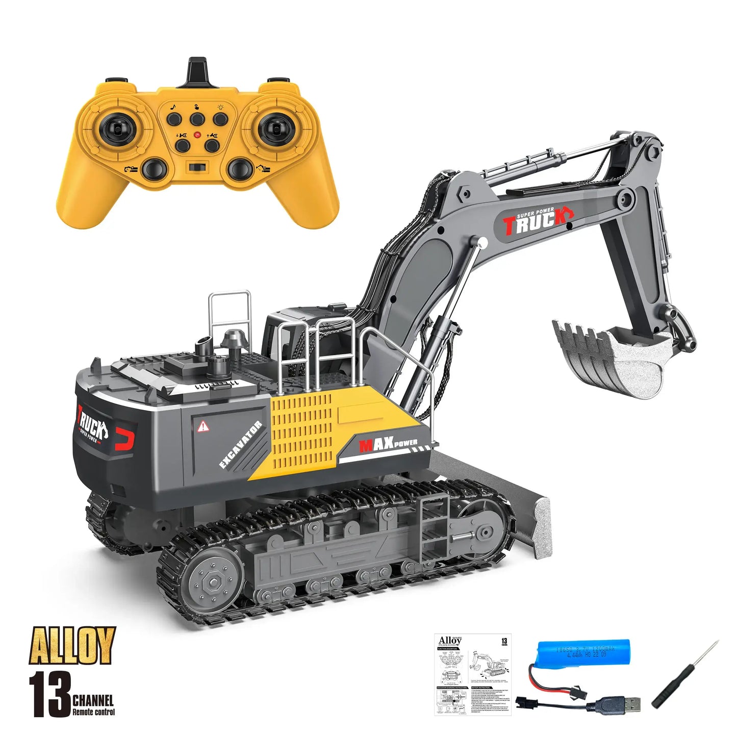 Rc Excavator Truck Toy Kids Remote Control Sportsman Specialty Products