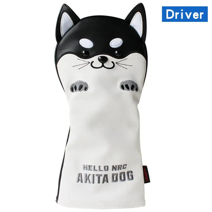 Golf Wood Head Cover for Driver Fairway Hybrid Cute Akita Golf Putter Cover Sportsman Specialty Products