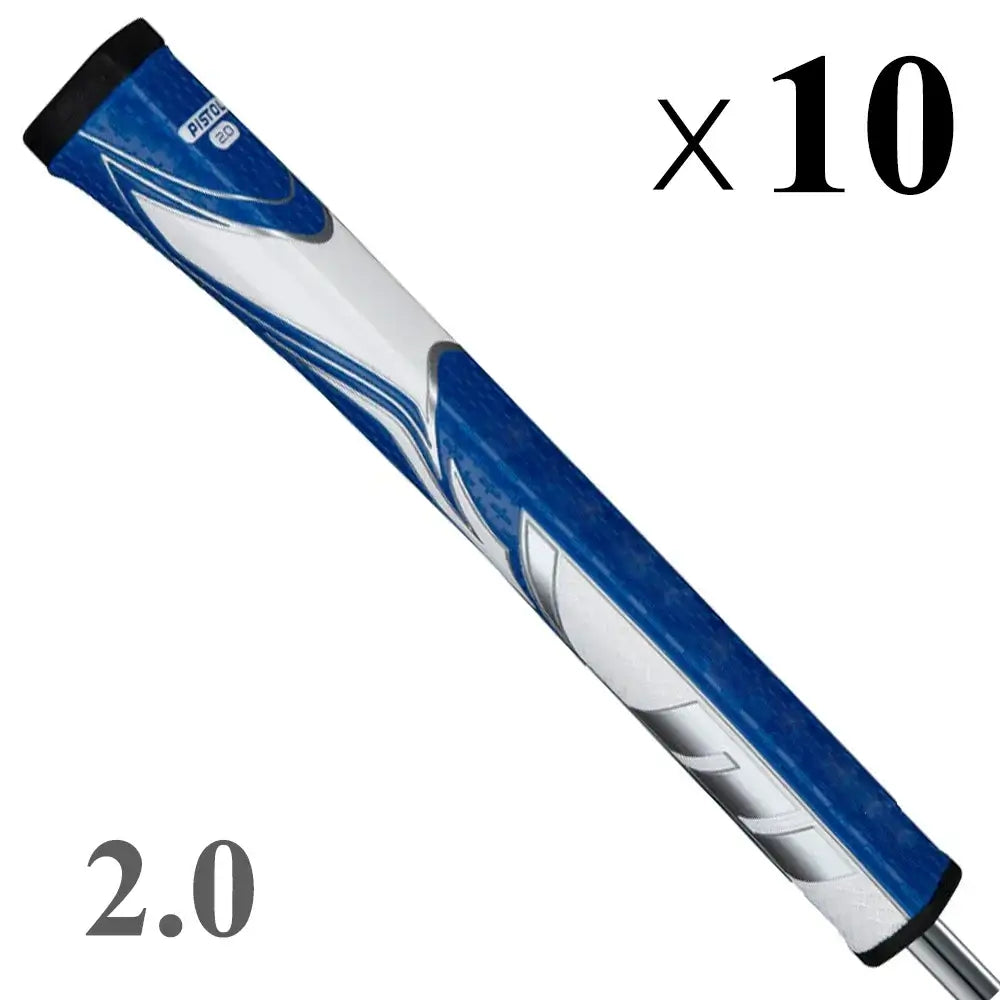 Golf Putter Grip 2.0 in blue color, pack of 10, featuring ergonomic design for enhanced performance.