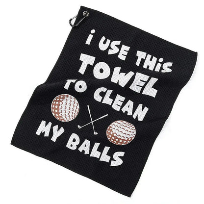 40x60cm Golf Towel With Hook I Use This Towel Clean My Ball Pattern Sportsman Specialty Products