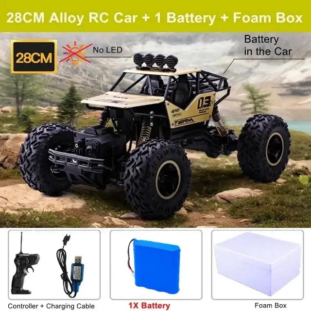RC Car Remote Control Climbing Vehicle with alloy construction and accessories for all terrain adventures.